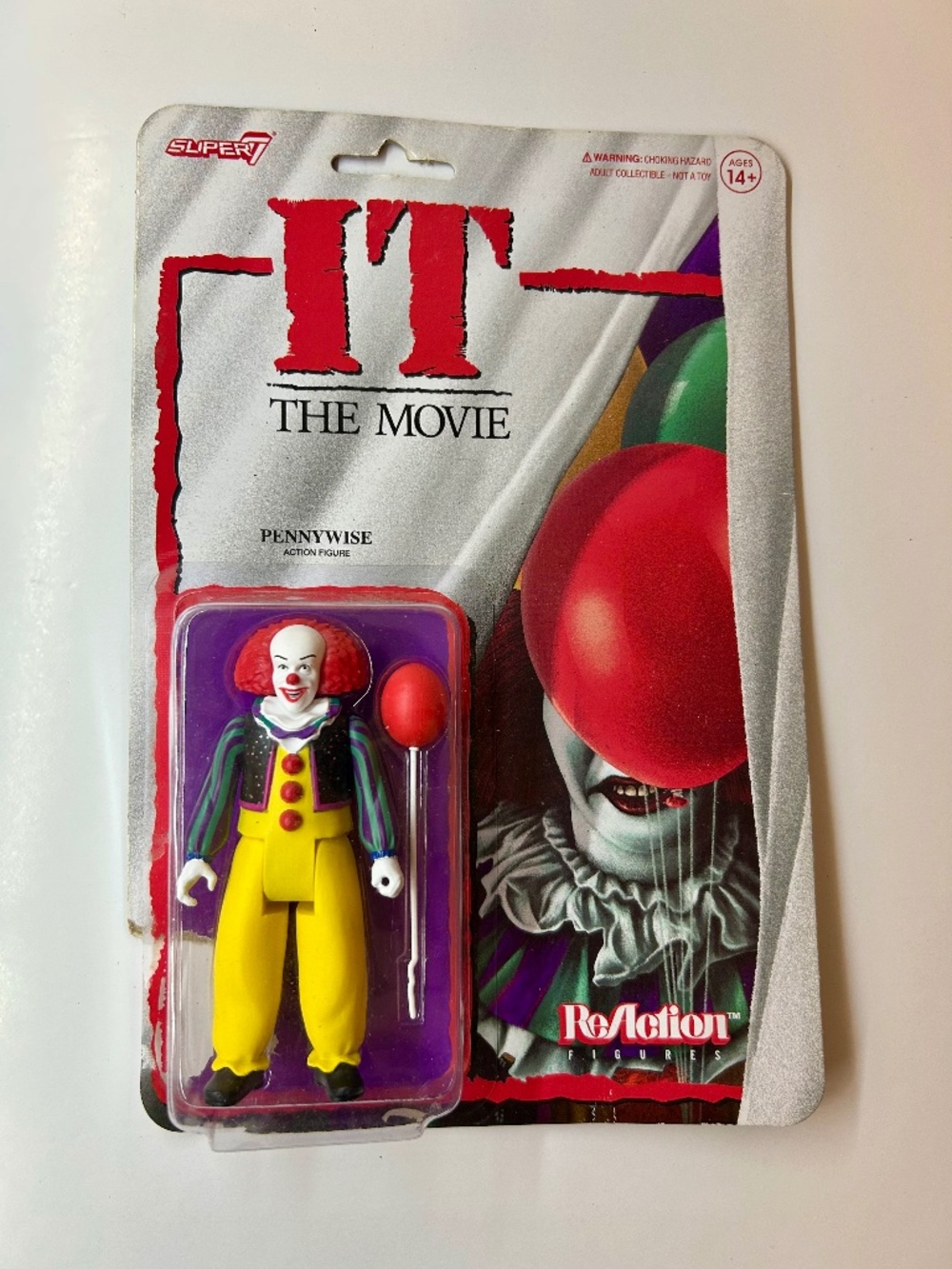 IT The Movie - PENNYWISE the Clown  3 3/4" Reaction Figure by Super 7